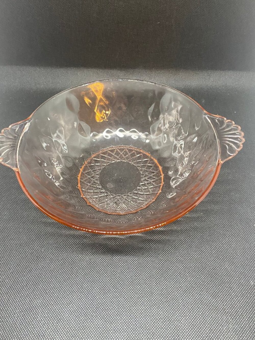 Pink Double Handle Anchor Hocking Bowl